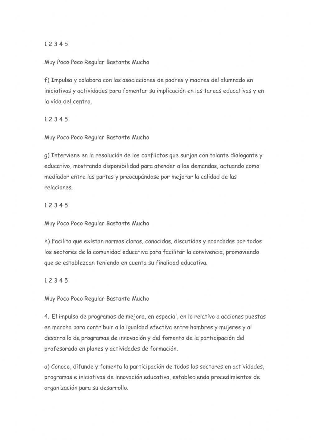 Valoración Dirección