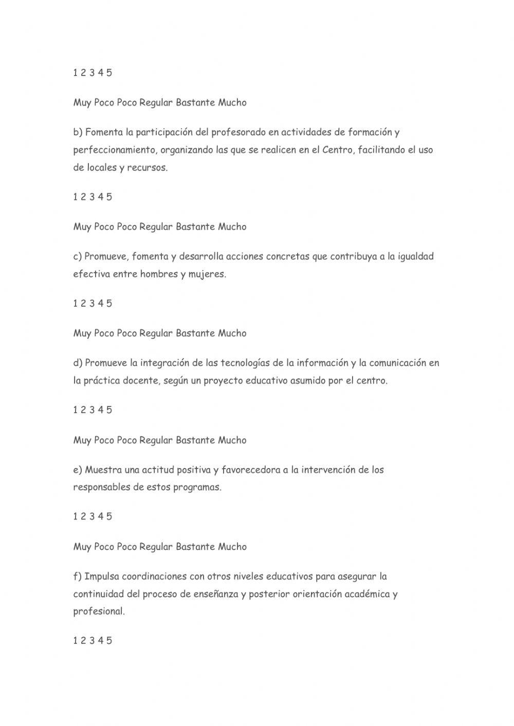 Valoración Dirección