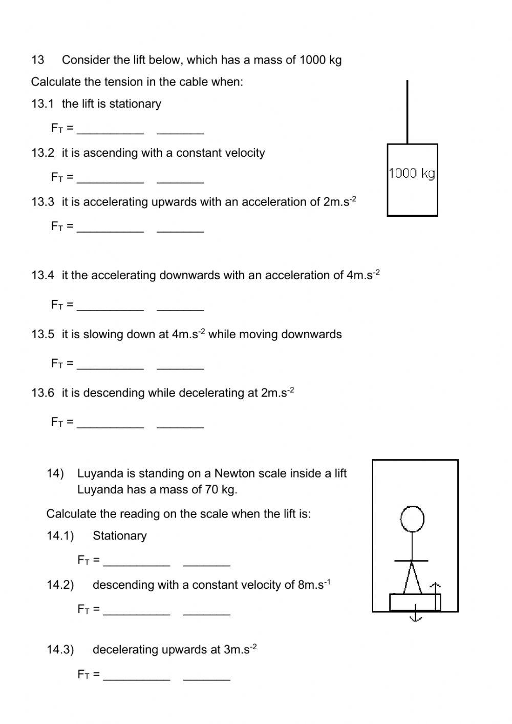Newton worksheet 9
