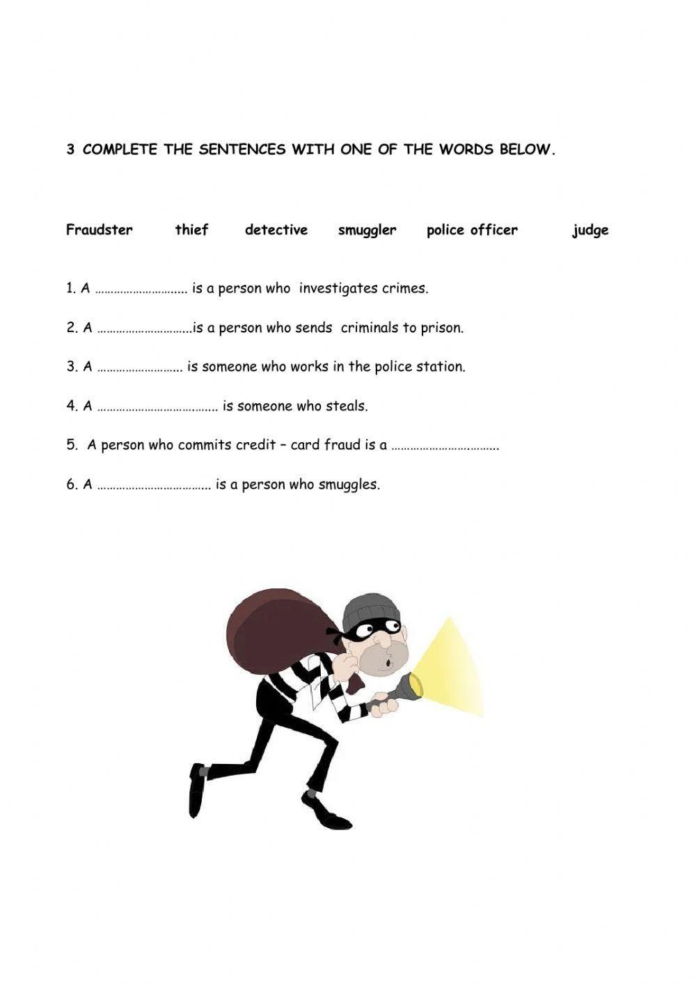 Vocabulary 5 crimes and criminals