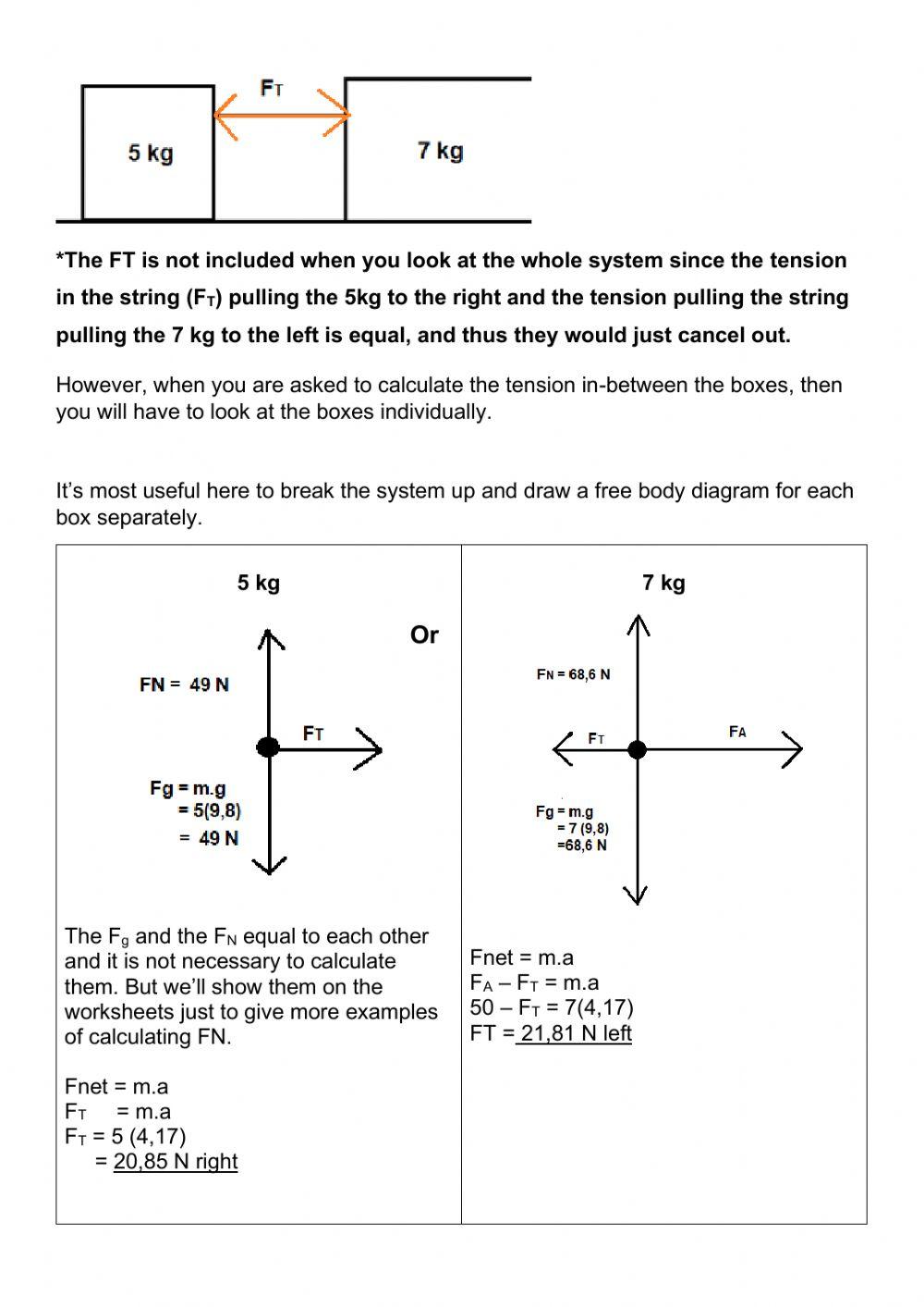 Newton worksheet 10