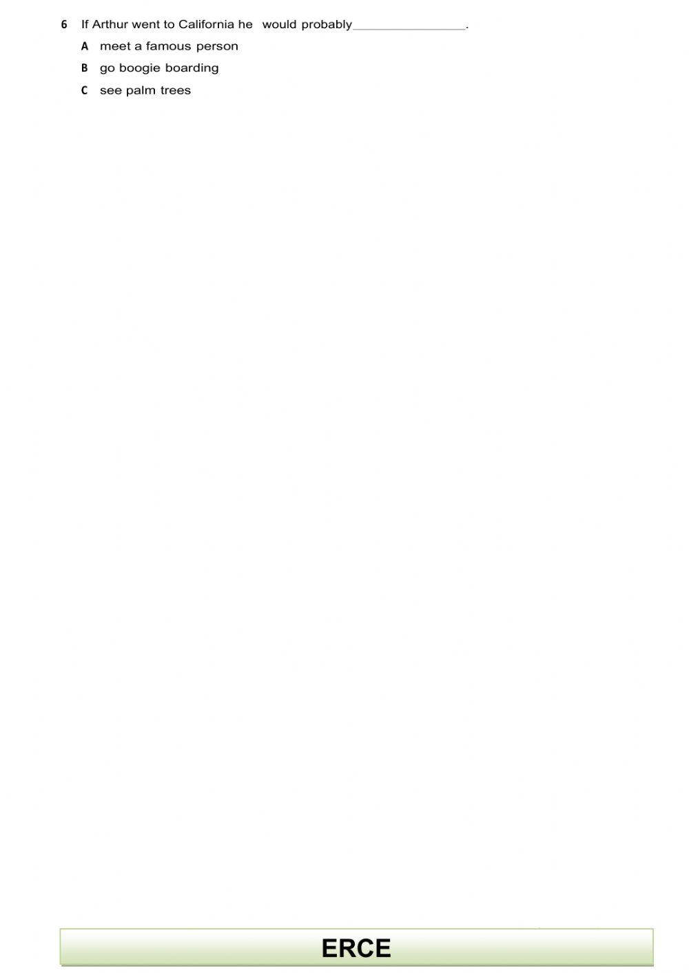 Listening comprehension test