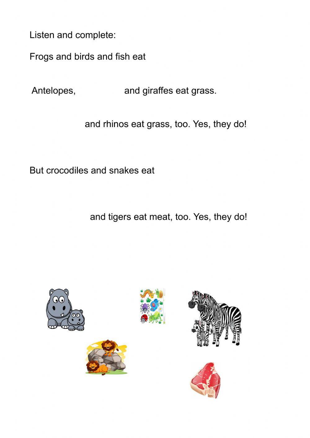 What do animals eat?