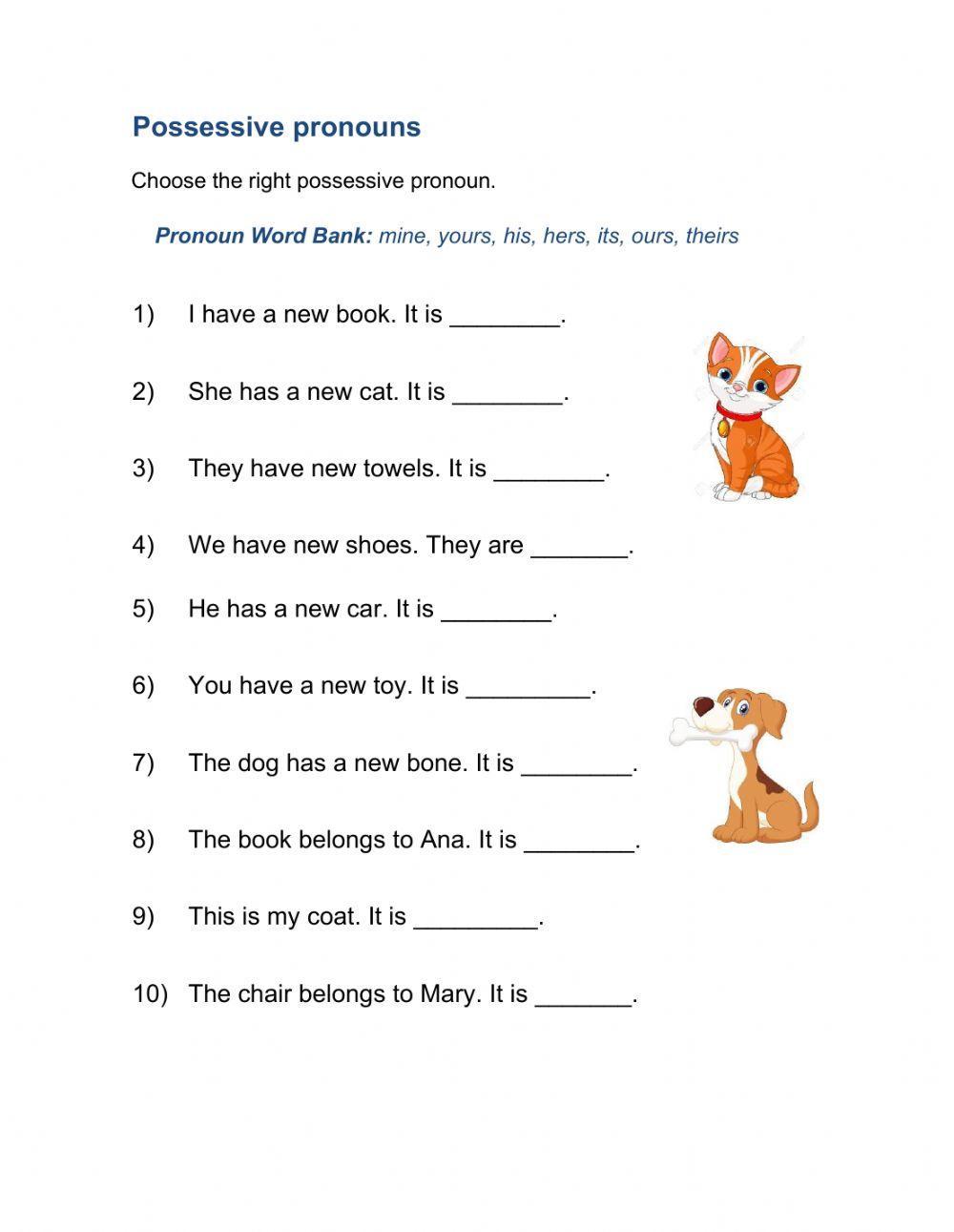 Possessive Pronouns