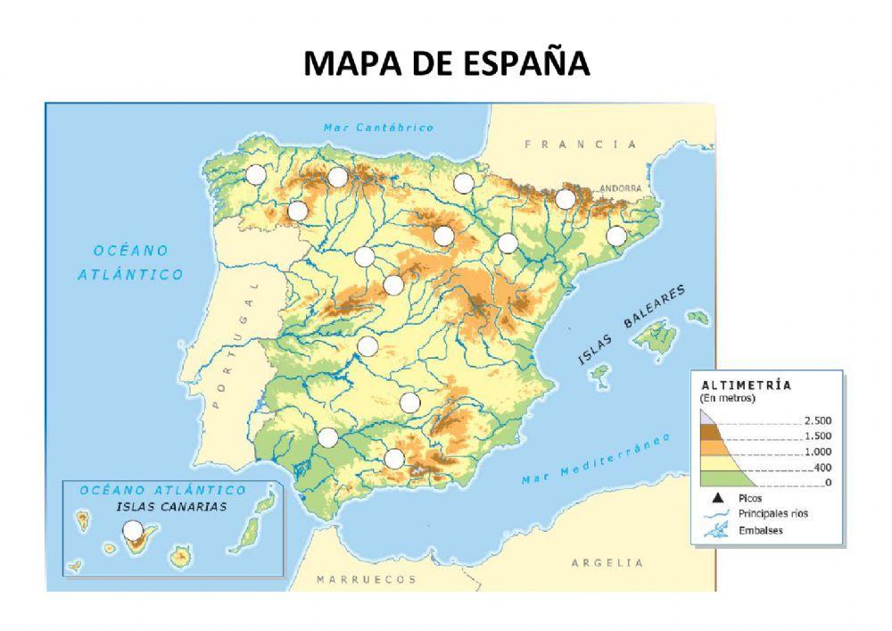 MAPA Físico de España