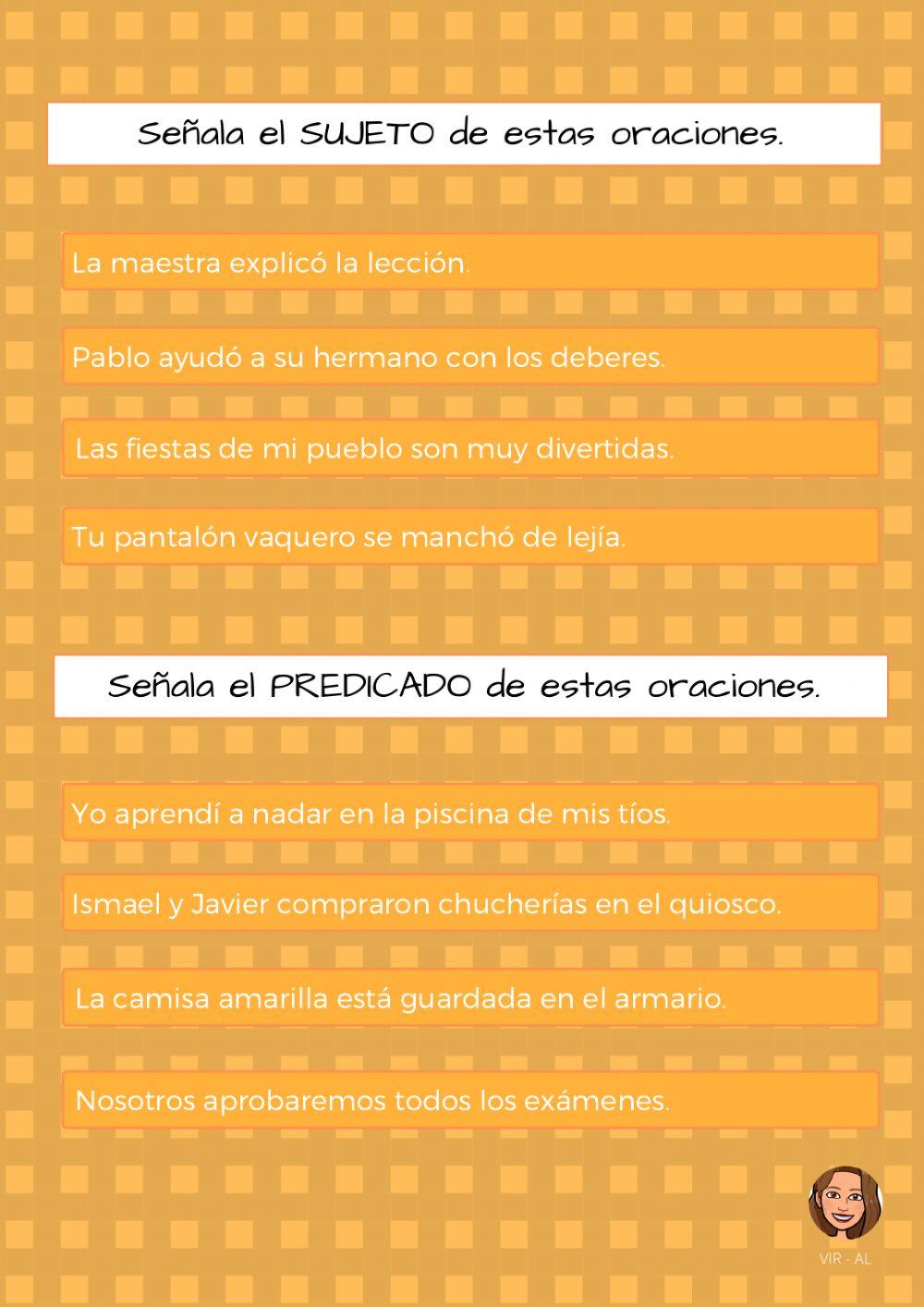 SUJETO - PREDICADO