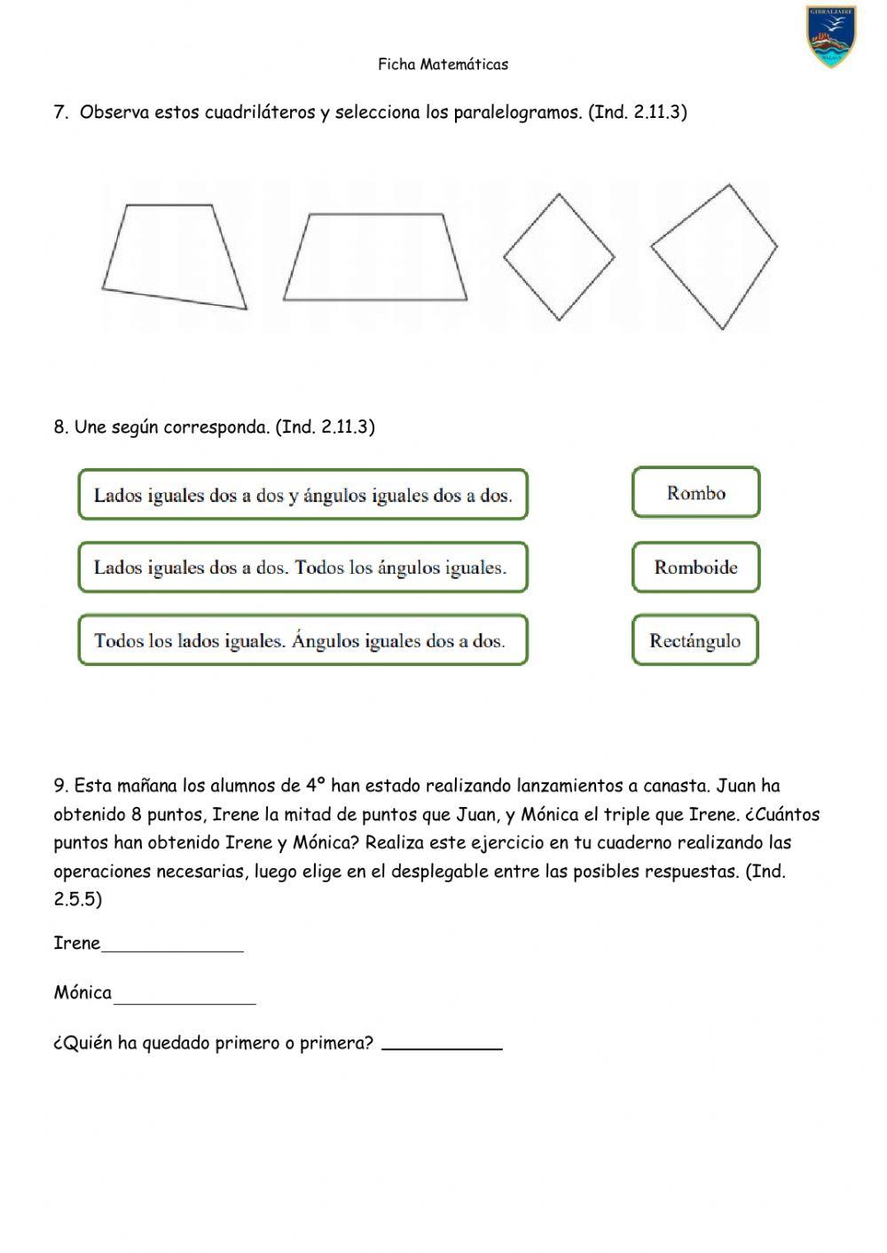 Ficha MAT 4ºEP Semana 25-31 mayo