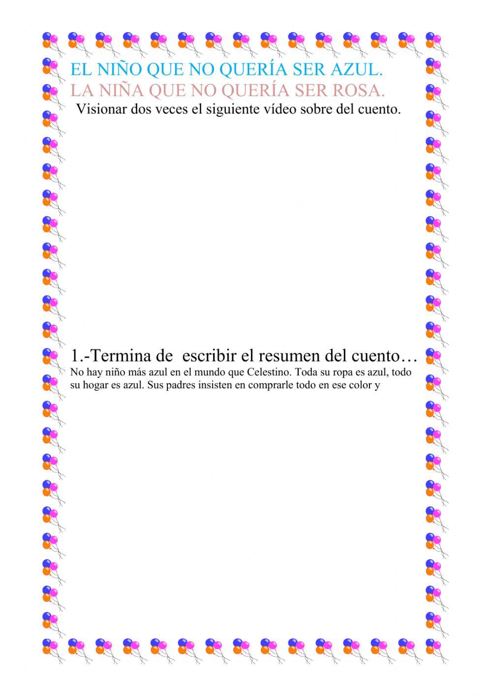 El niño que no quería ser azul y la niña que no quería ser rosa