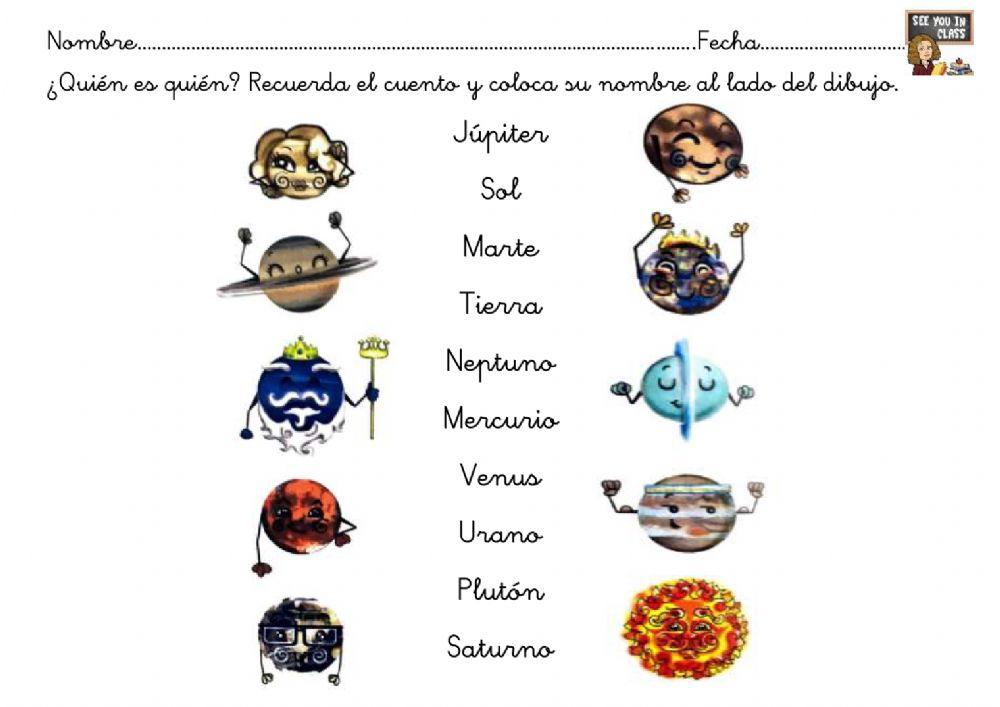 Comprensión cuento Plutón