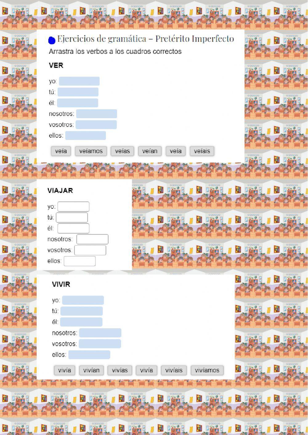 Pretérito imperfecto de indicativo