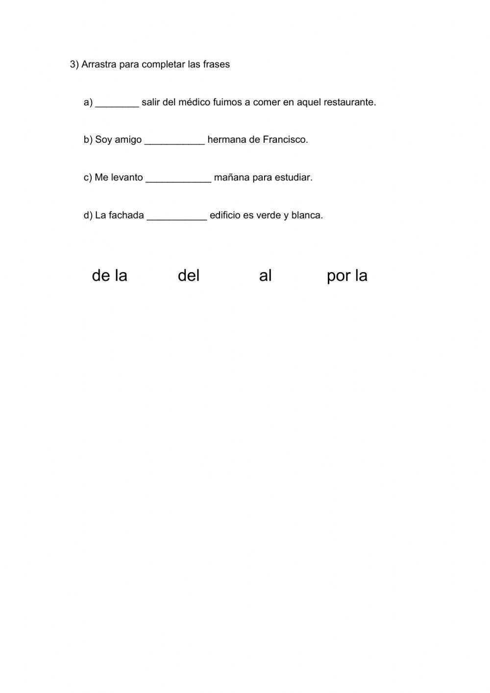 Los artículos y combinaciones