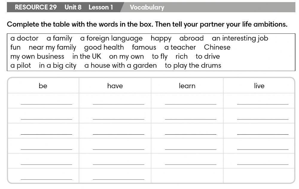 A happy life 6th resource