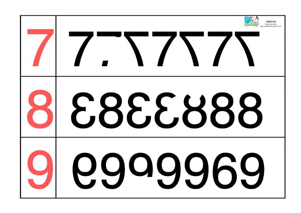 Dislexia identificación de números