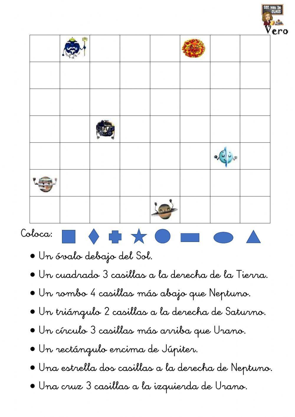 Orientación espacial planetas
