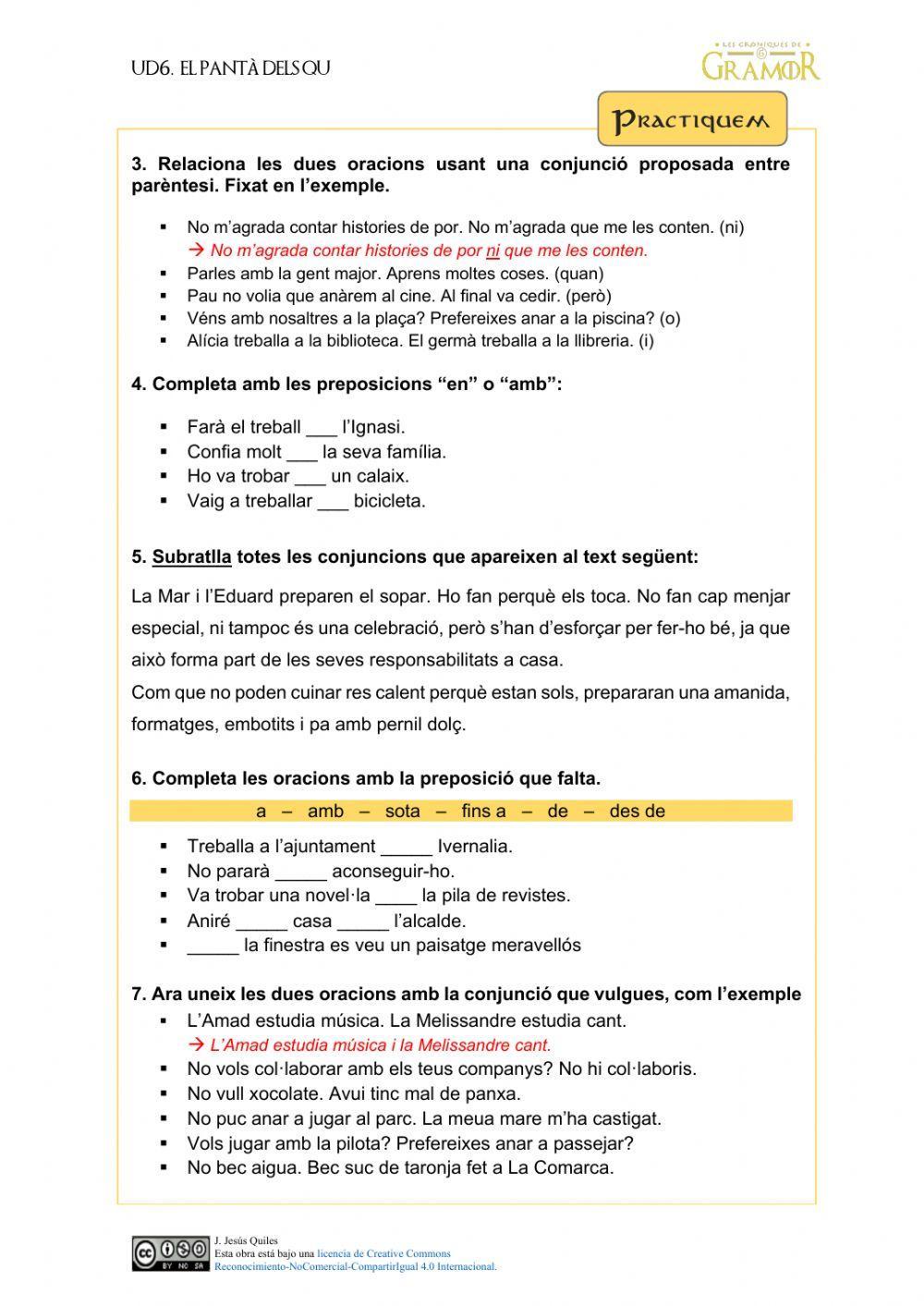 Preposicions i conjuncions