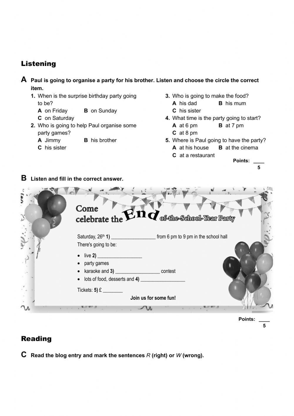 Klasa 5 karta pracy słownictwo+ be going to teens