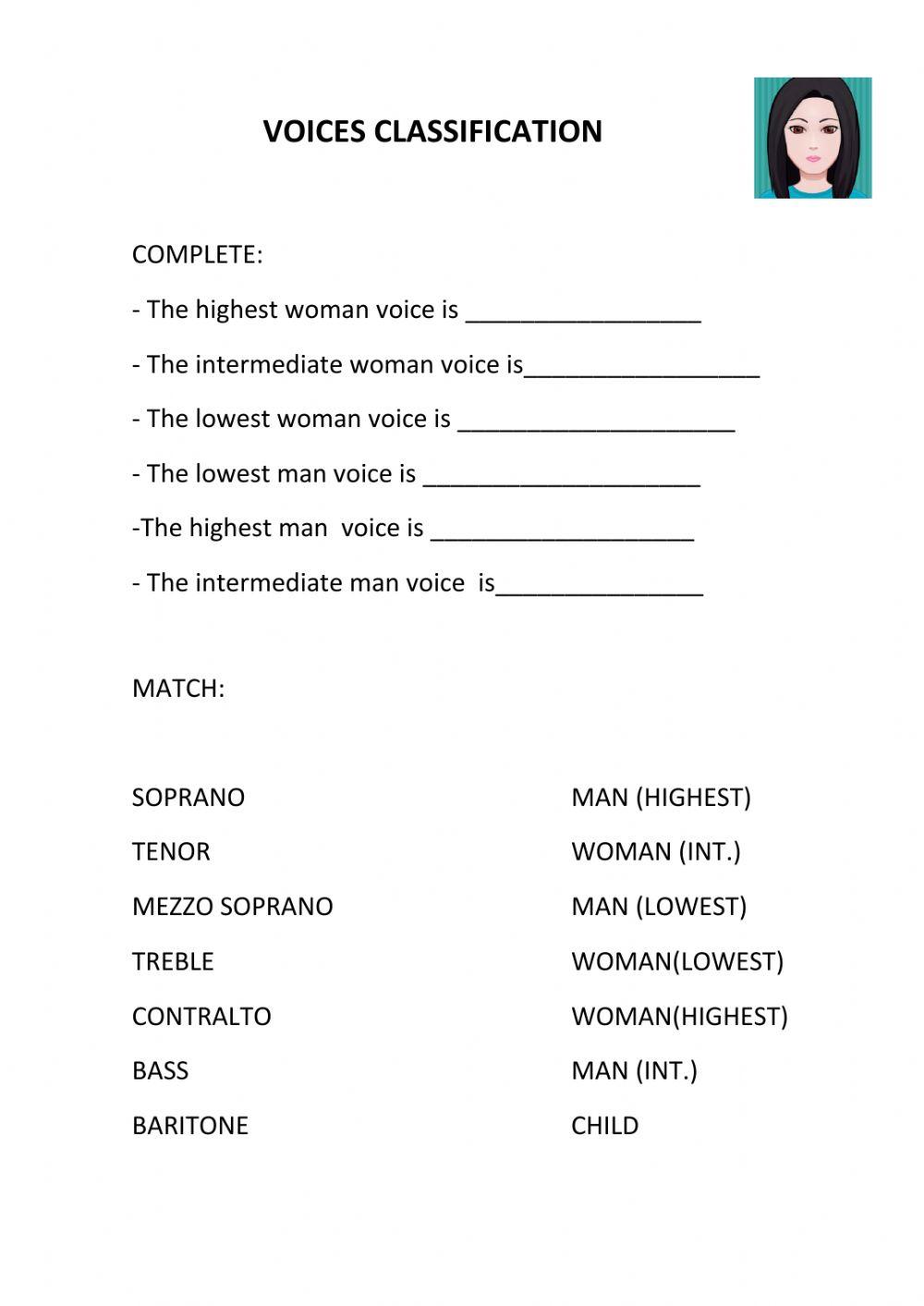 Voices classification