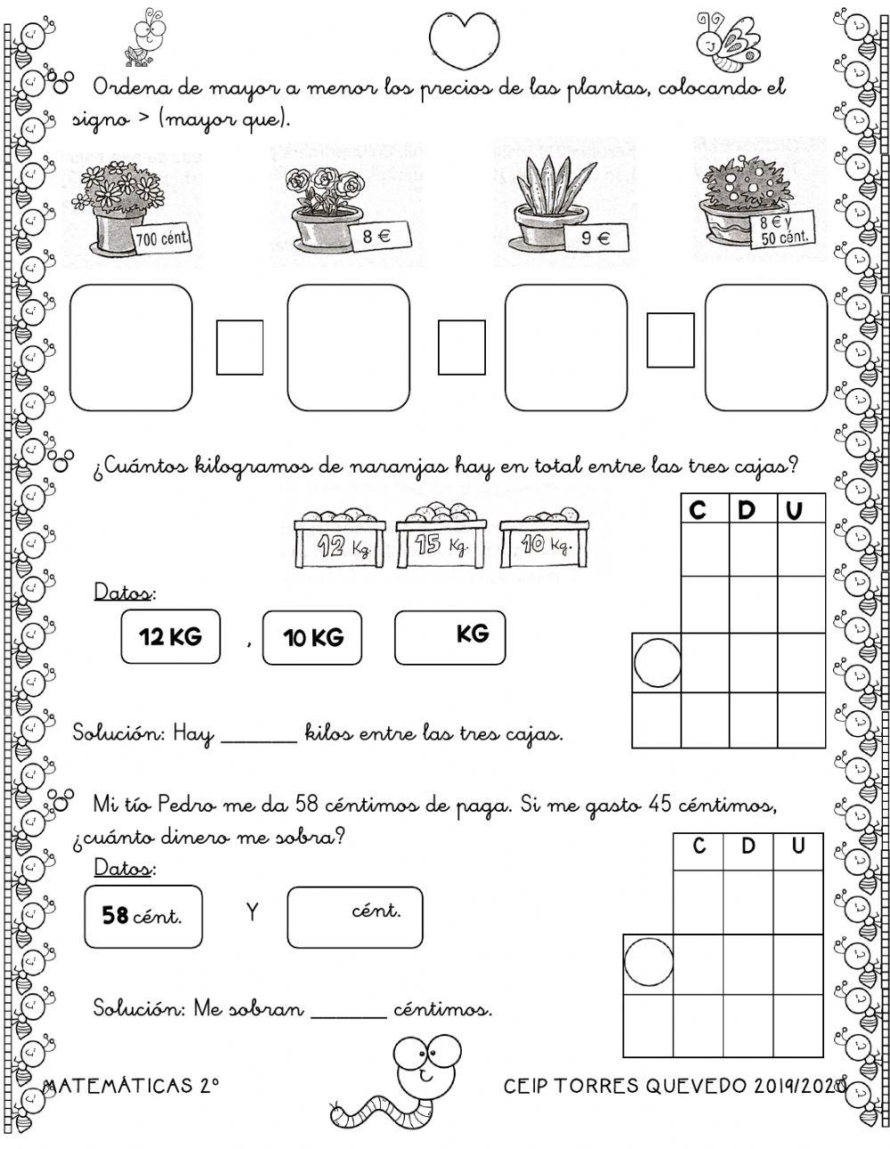 Problemas 2º primaria