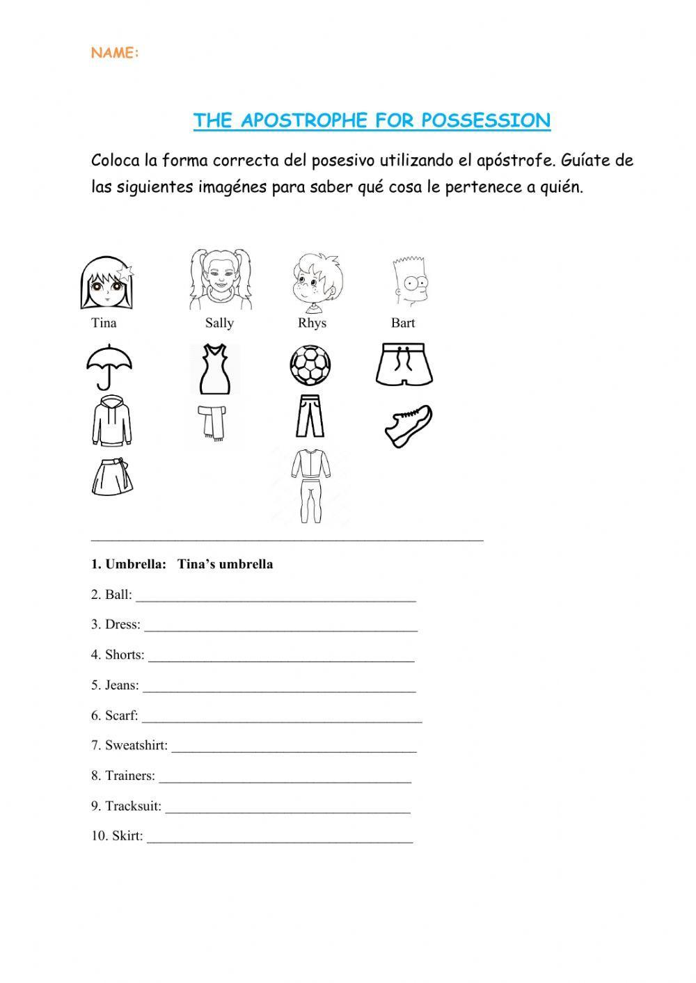 Possessive the apostrophe