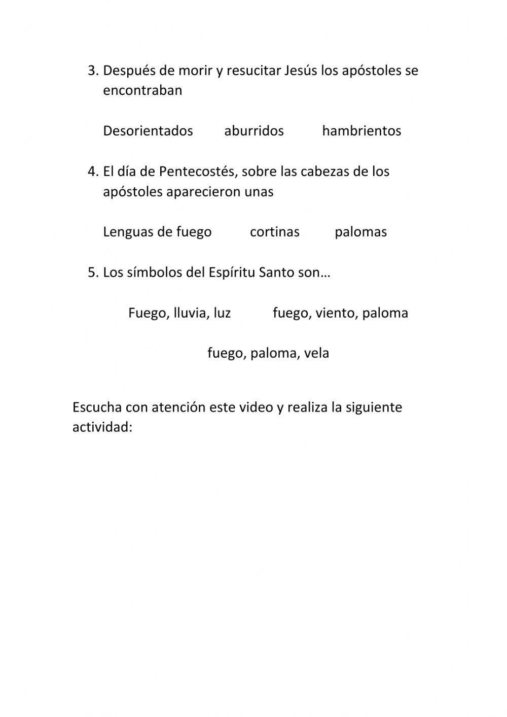 El día de pentecostés El día de pentecostés