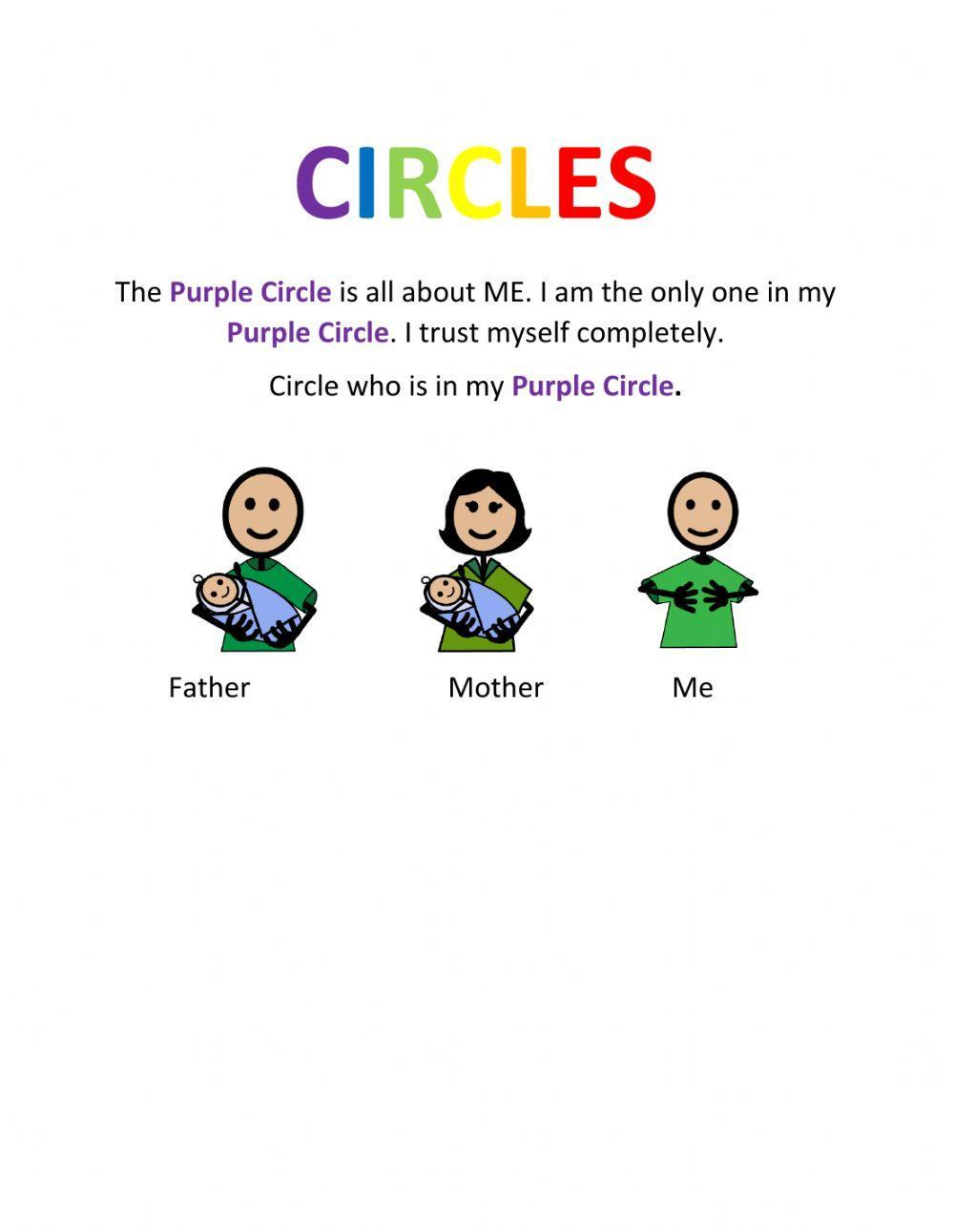 Circles worksheet