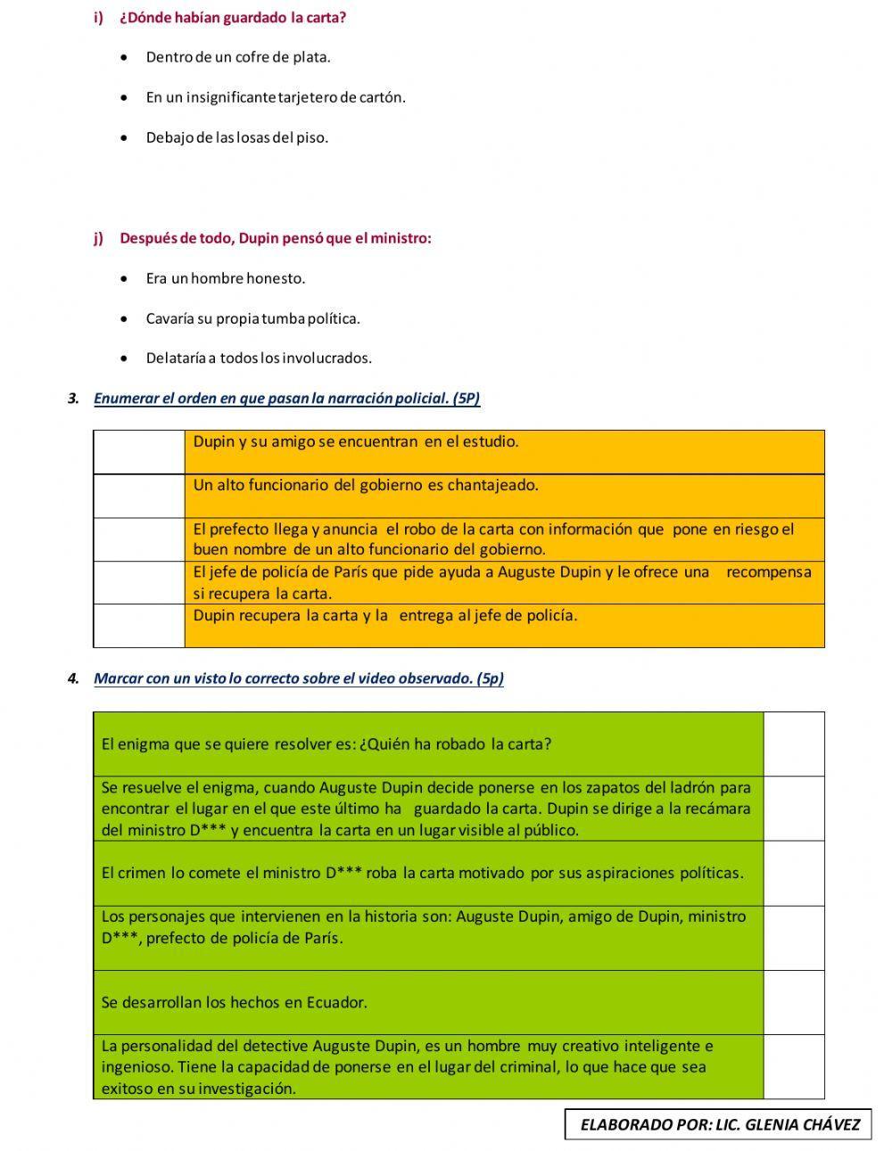 LA NARRATIVA POLICIAL PARA 7mo