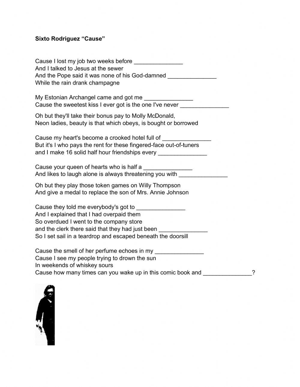 Gap fill worksheet Live Worksheets