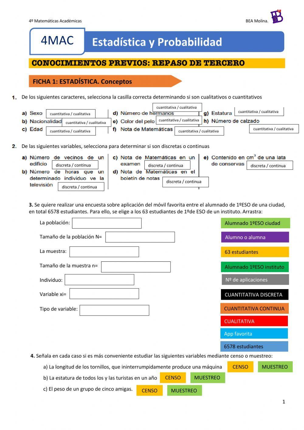 Conceptos de estadística