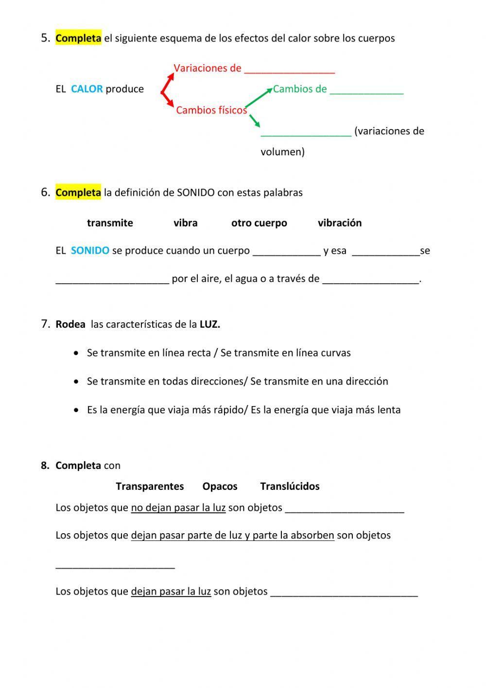 Control la energía: calor, luz y sonido