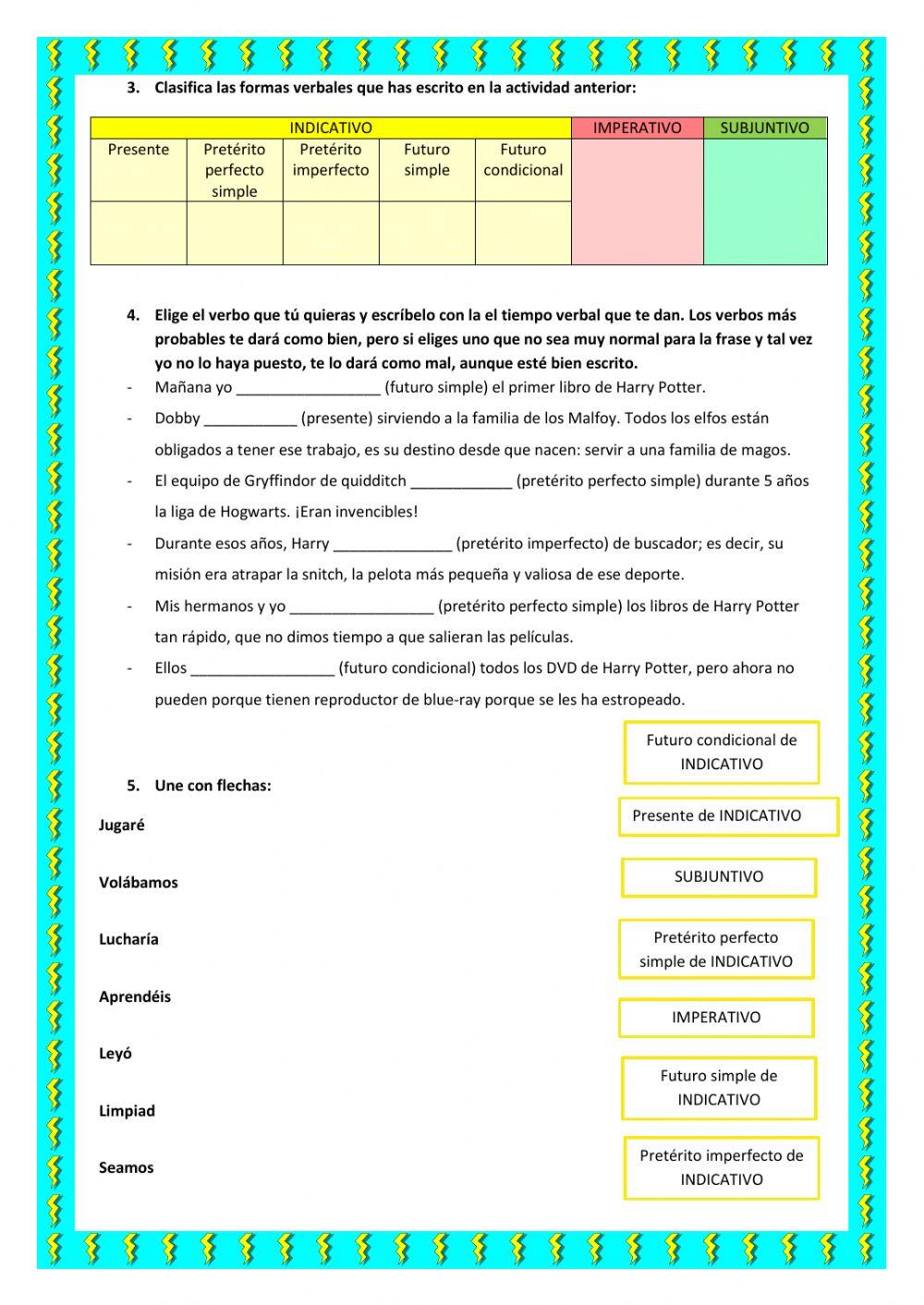 Tiempos verbales simples