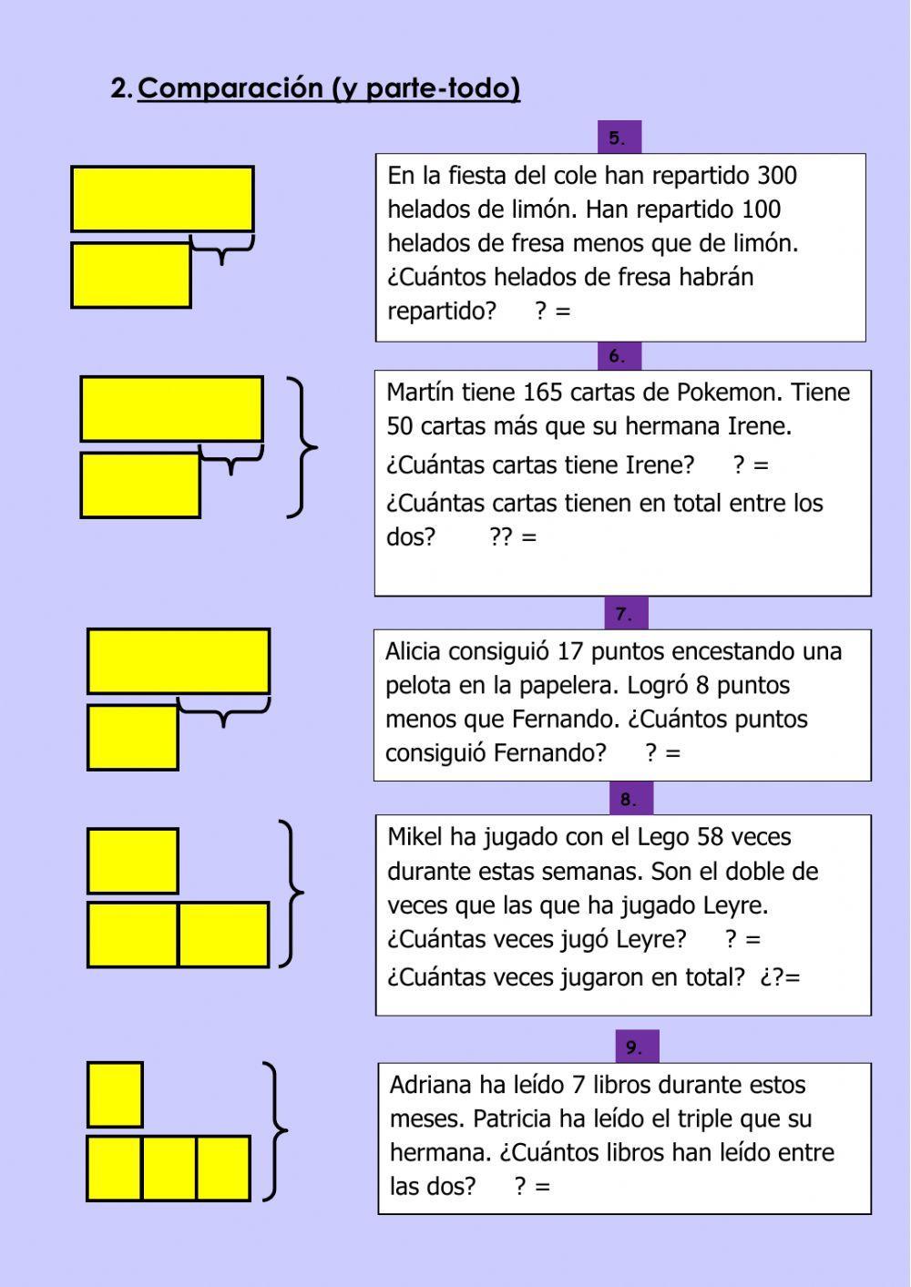 Modelo de barras: resolución de problemas