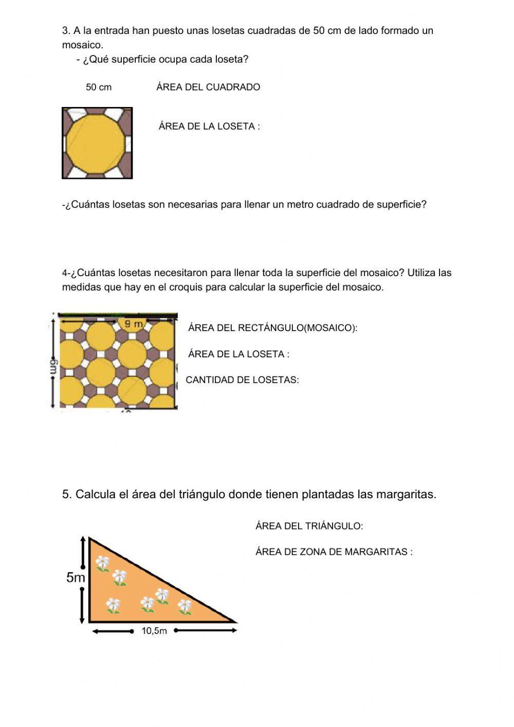 Polígonos , perímetros y áreas