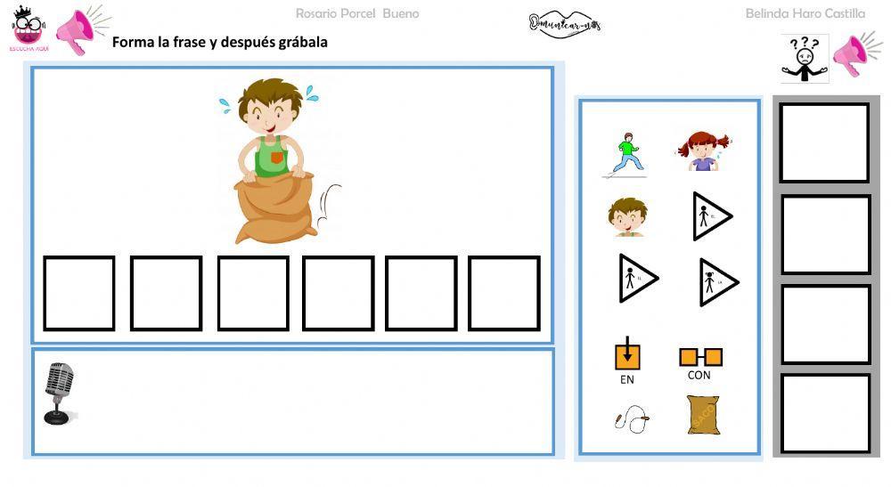 Forma frases y grabarlas