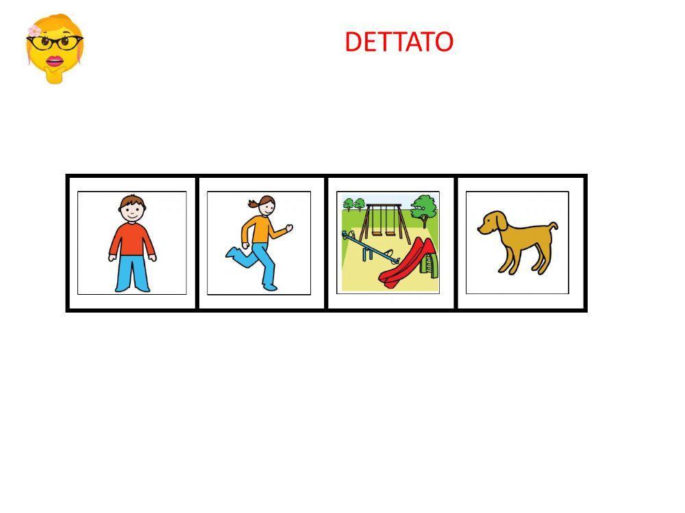 Dettato con pittogrammi