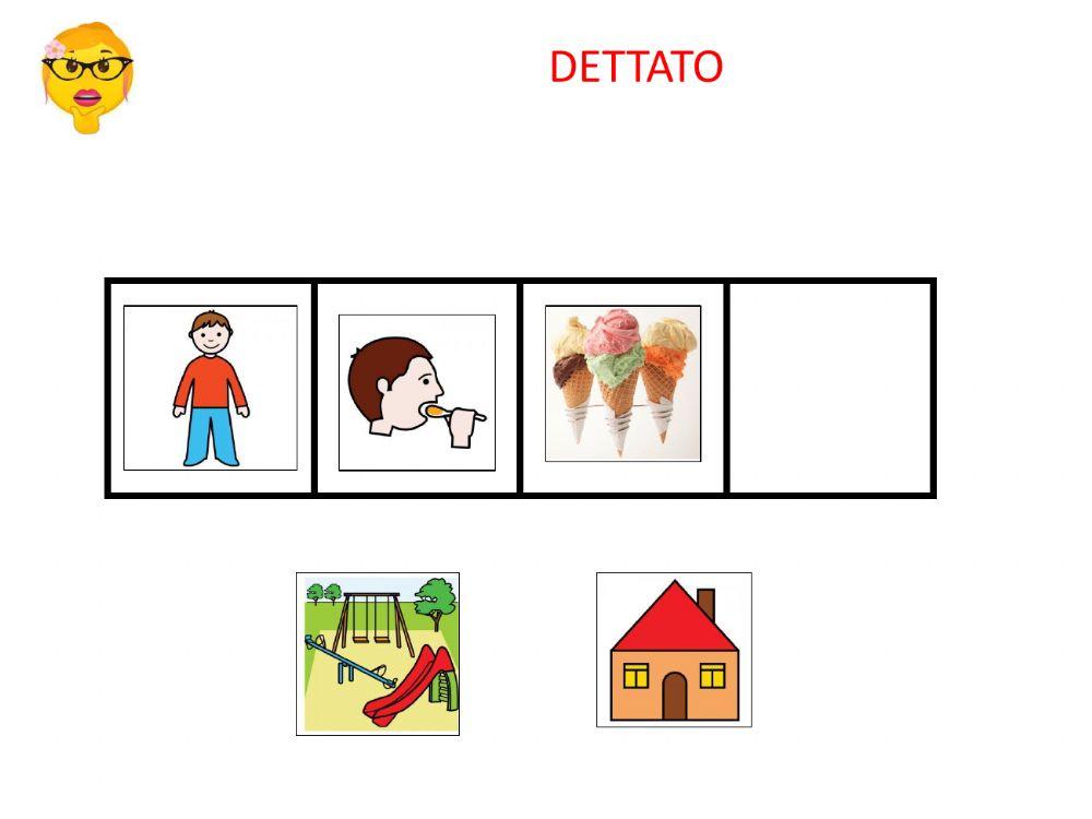 Dettato con pittogrammi 1