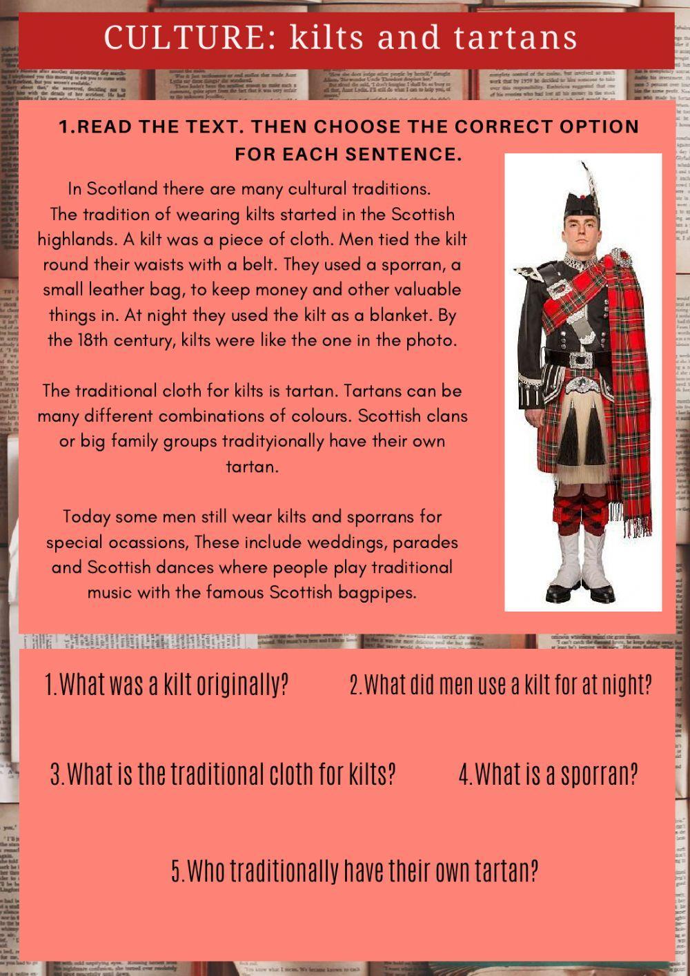 Culture kilts and tartans