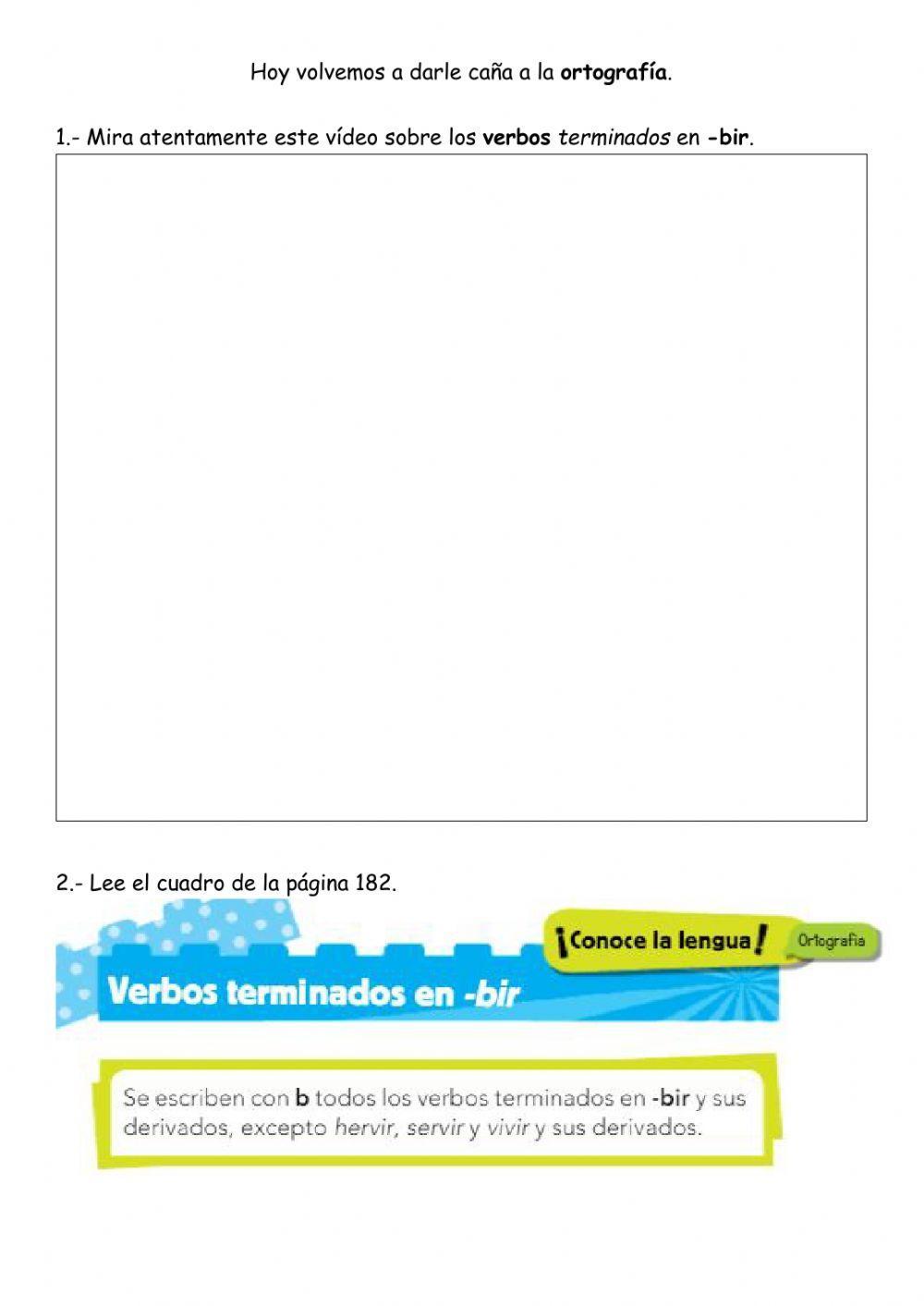 3º Lengua Verbos -bir