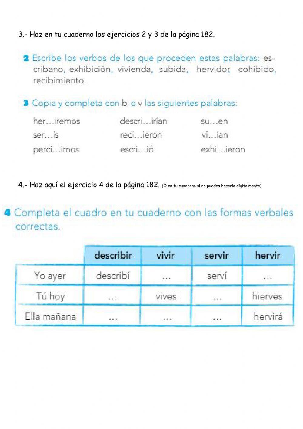 3º Lengua Verbos -bir