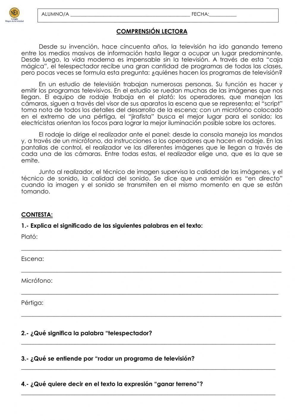 Comprensión lectora