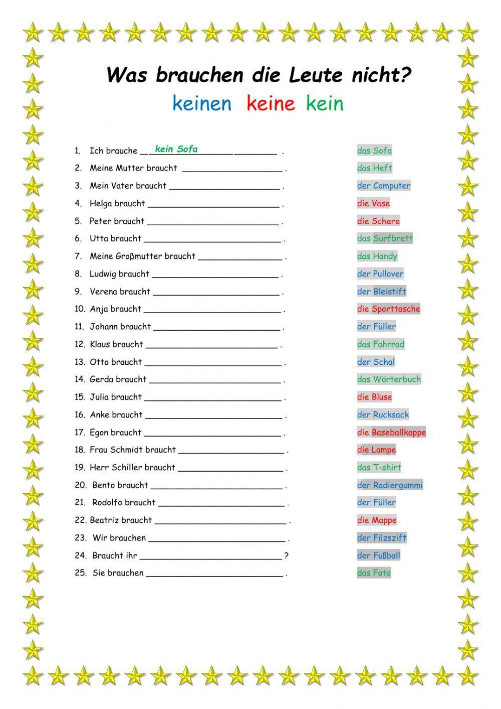 Was brauchen die Leute nicht?