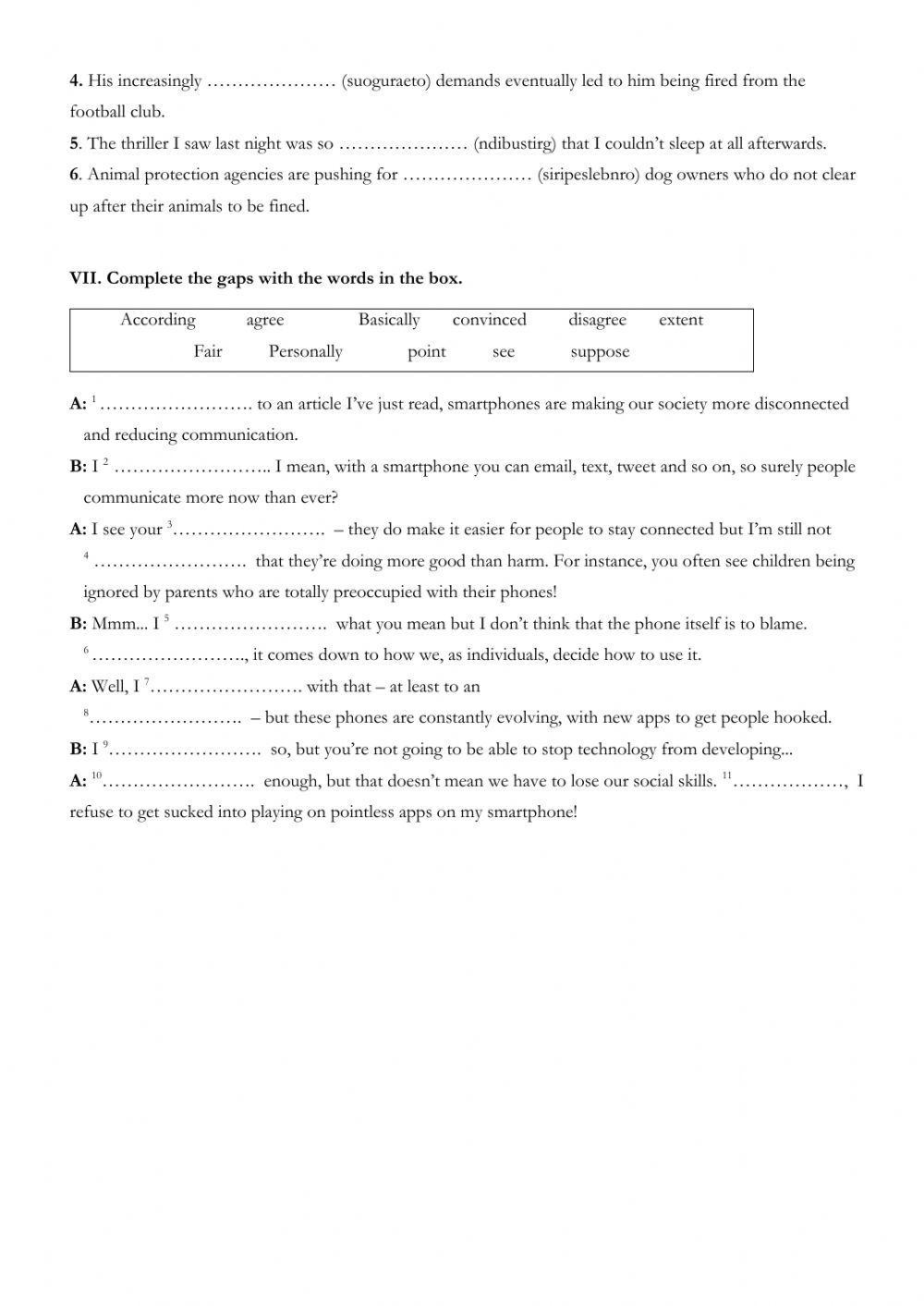 Speakout upper intemediate unit 2 test