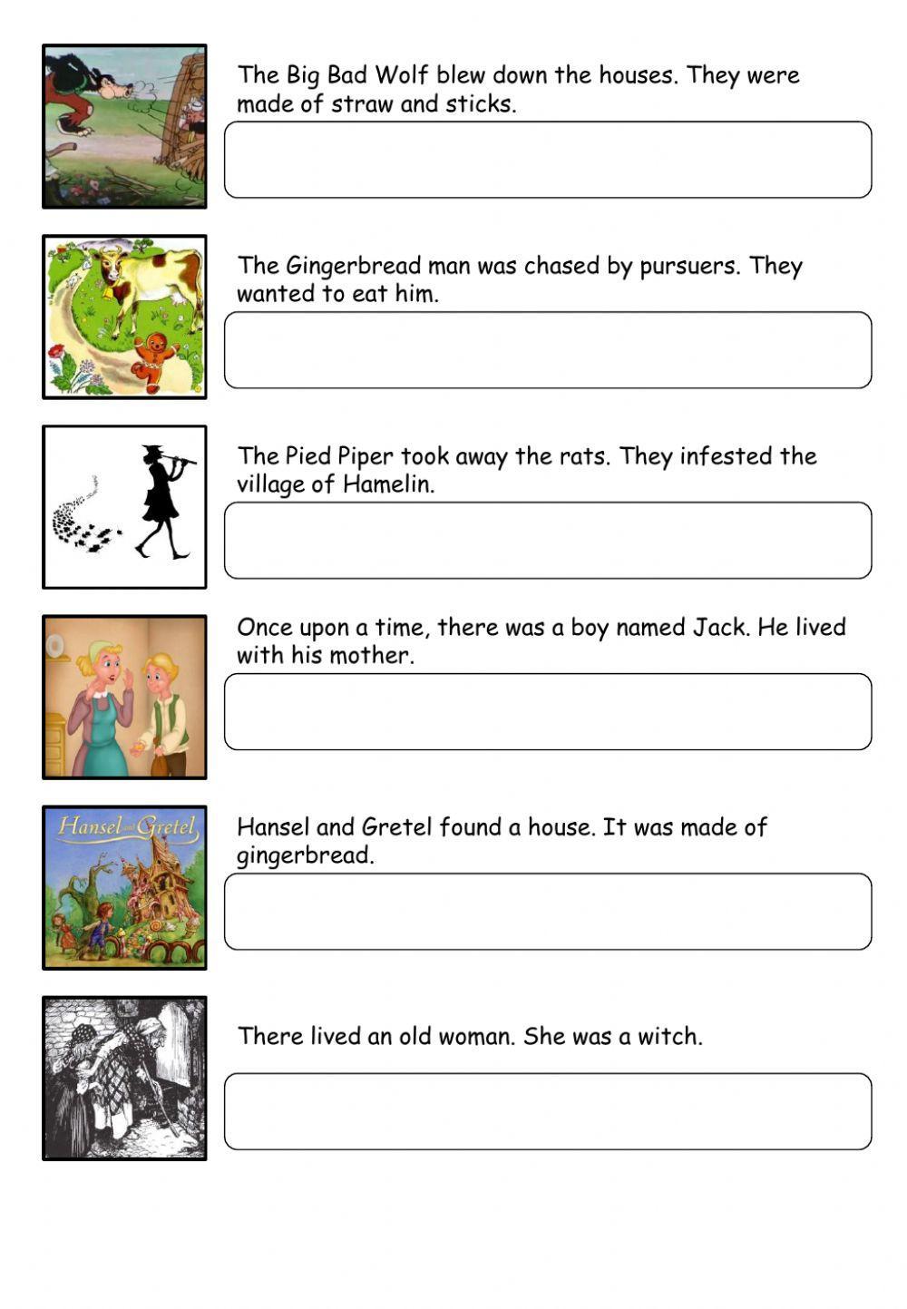 Fairy Tales - relative pronouns