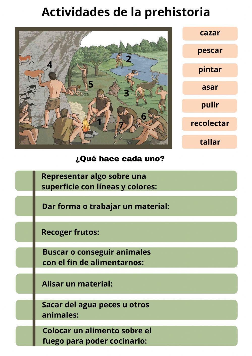 Actividades de la phehistoria Actividades de la phehistoria