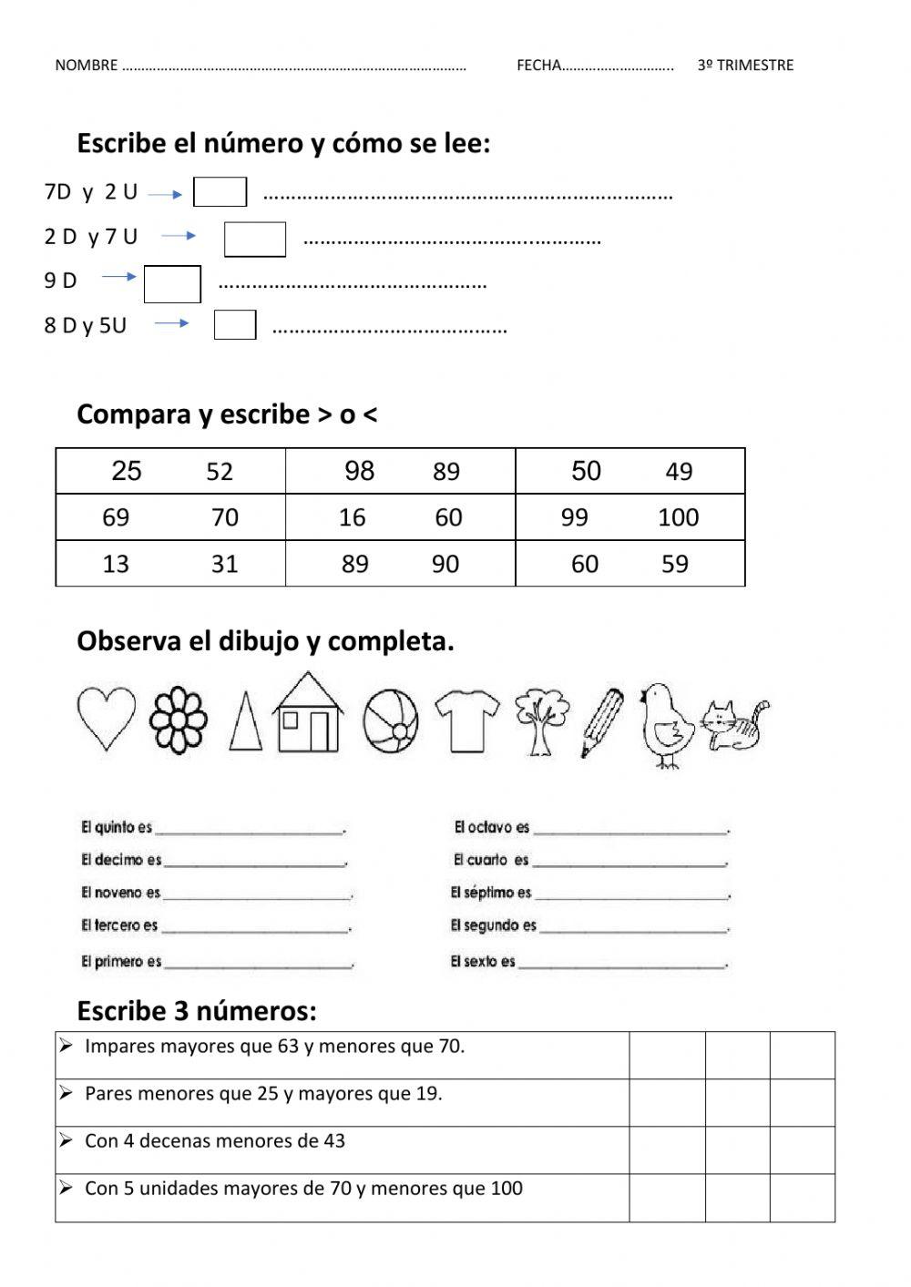 Evaluación 3º TRIMESTRE
