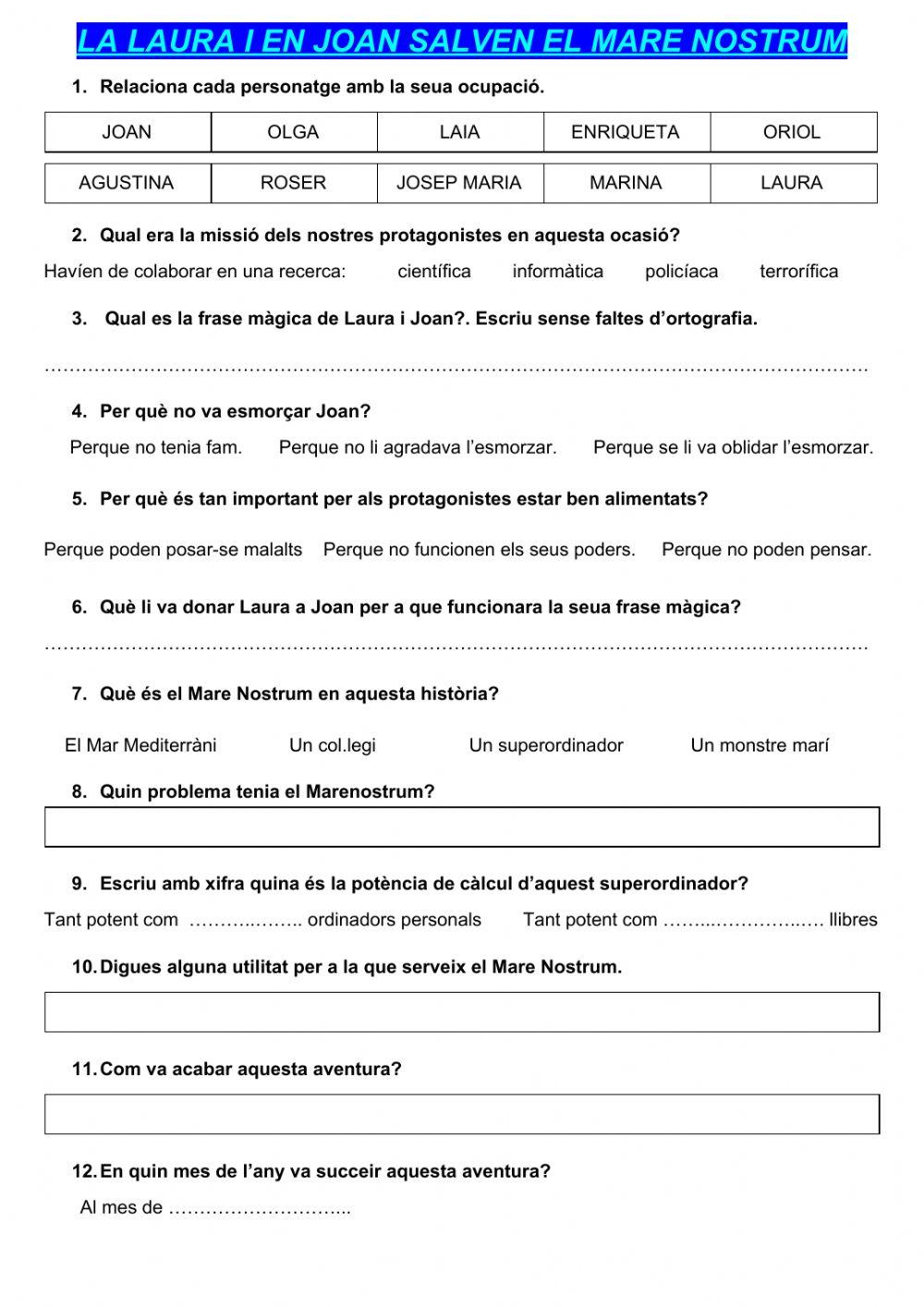 LA LAURA I EN JOAN SALVEN EL MARE NOSTRUM