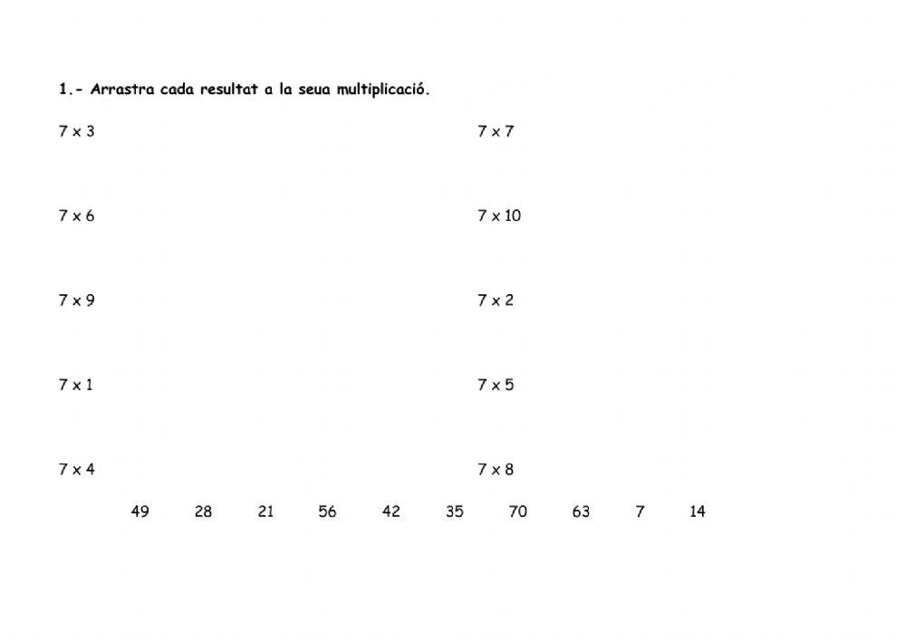 Tables de multiplicar