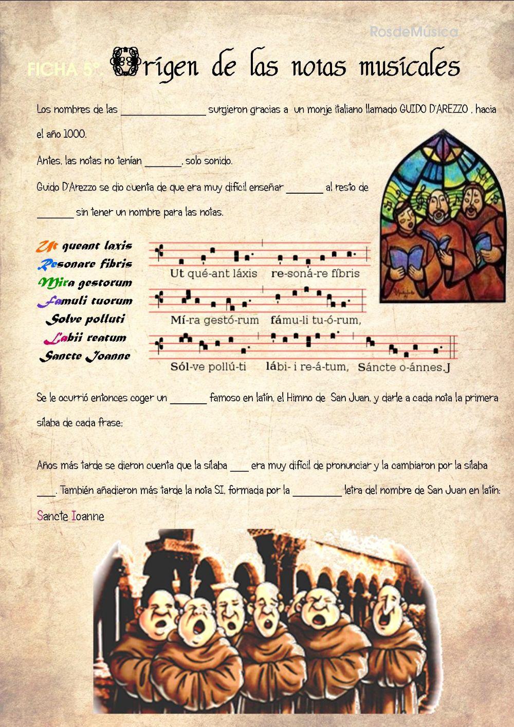 Origen de las notas musicales