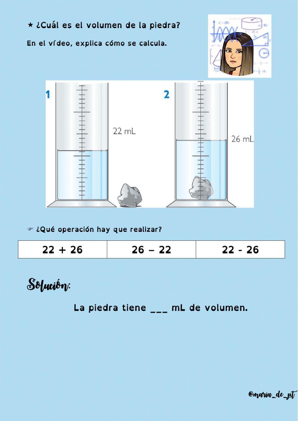 Materia: volumen y masa