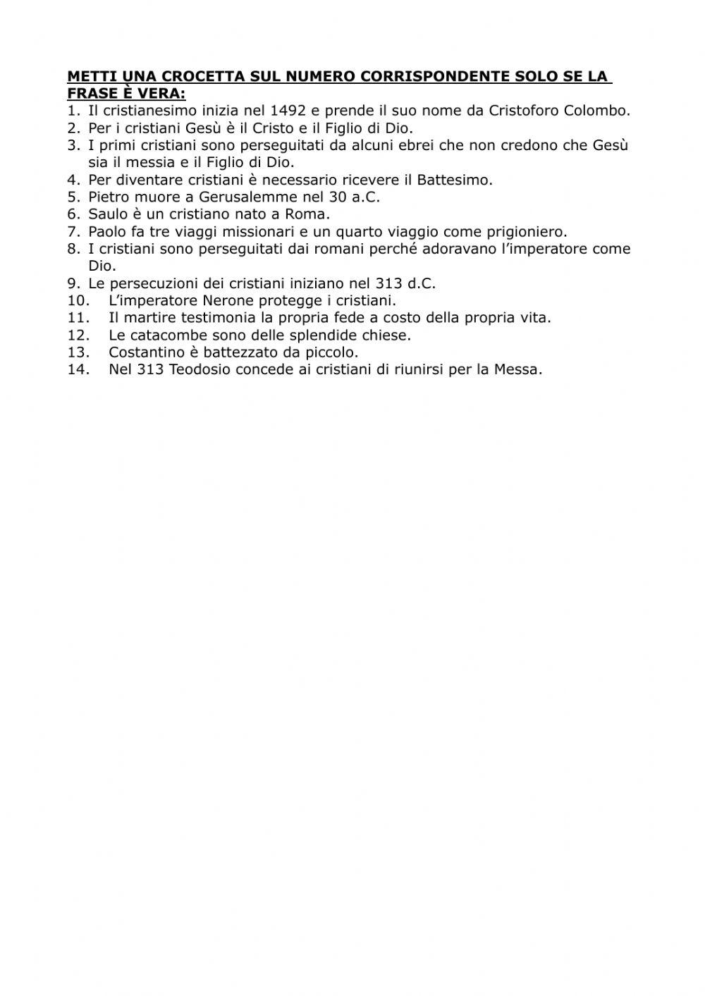 I primi secoli di cristianesimo