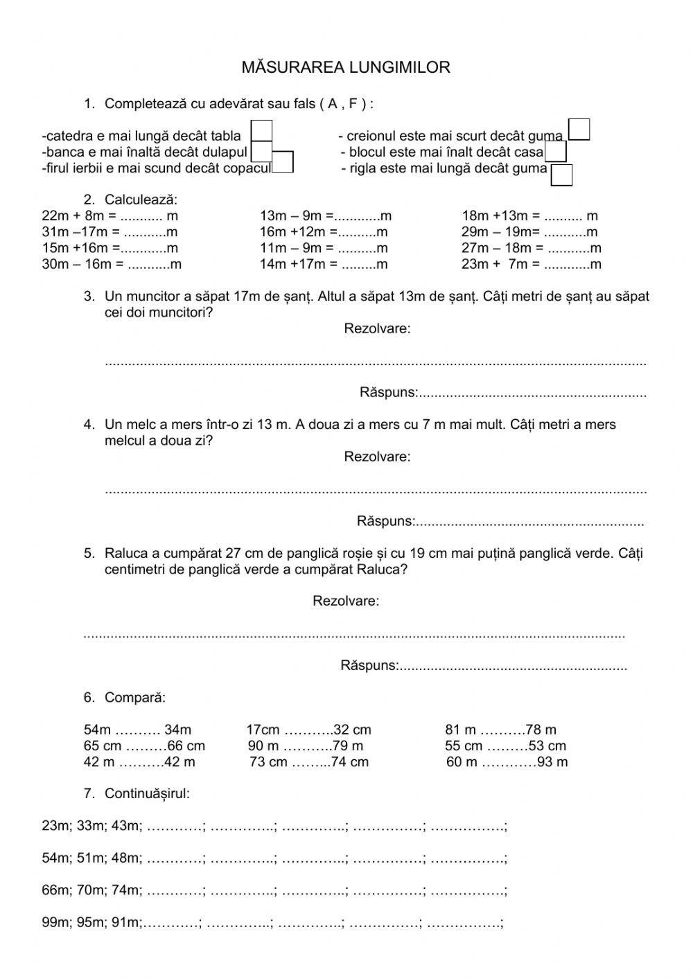 Măsurarea lungimilor